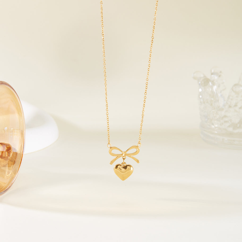Heart & Bowknot Necklace