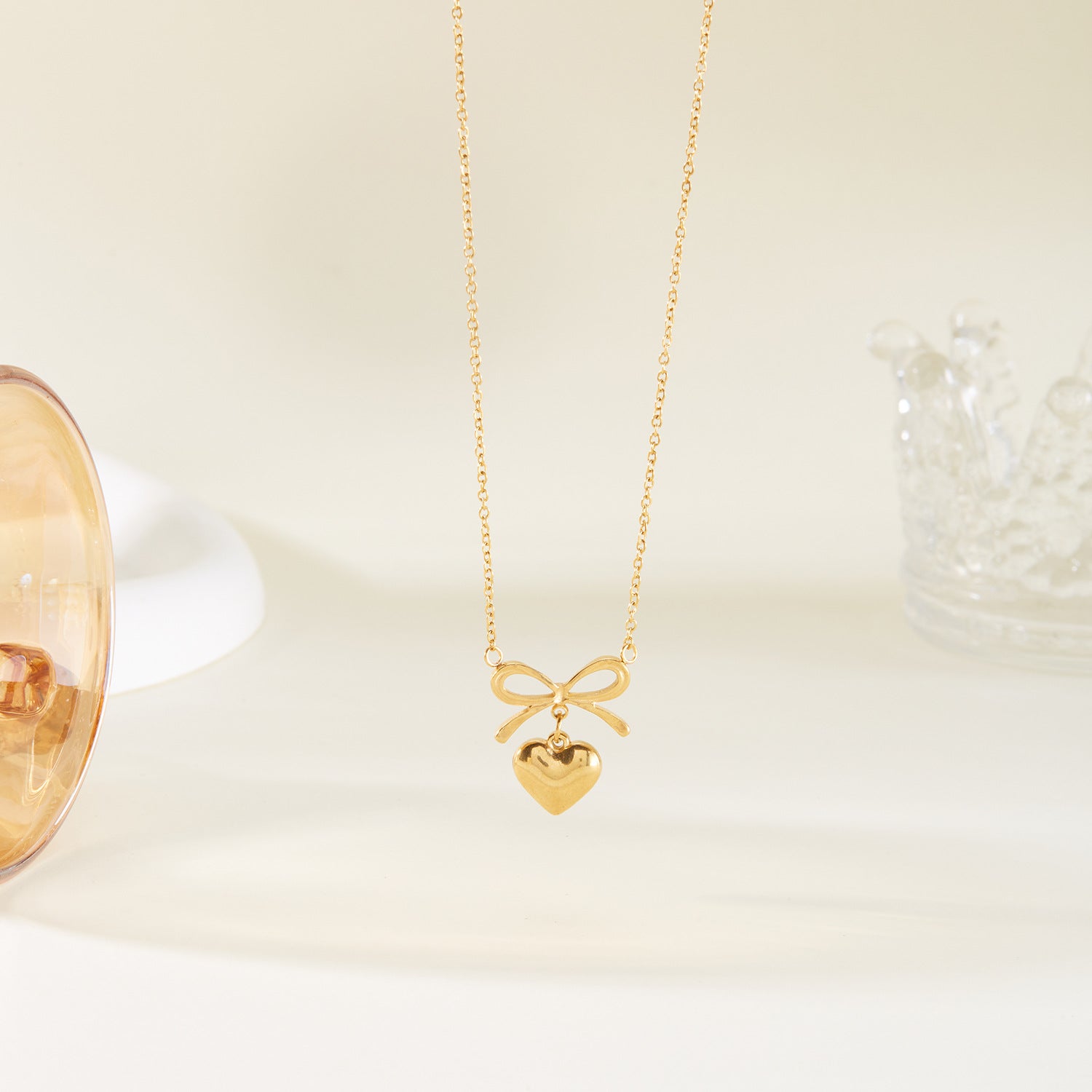 Heart & Bowknot Necklace