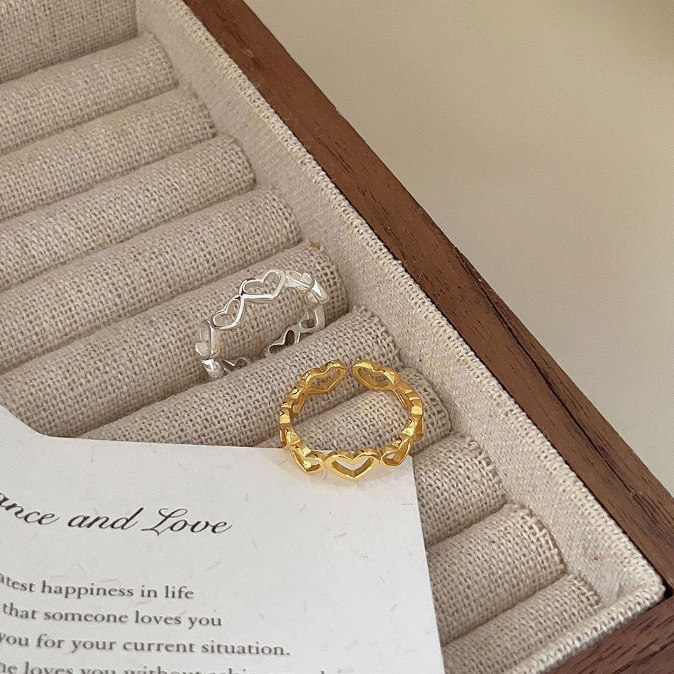 Connected Open Heart Ring