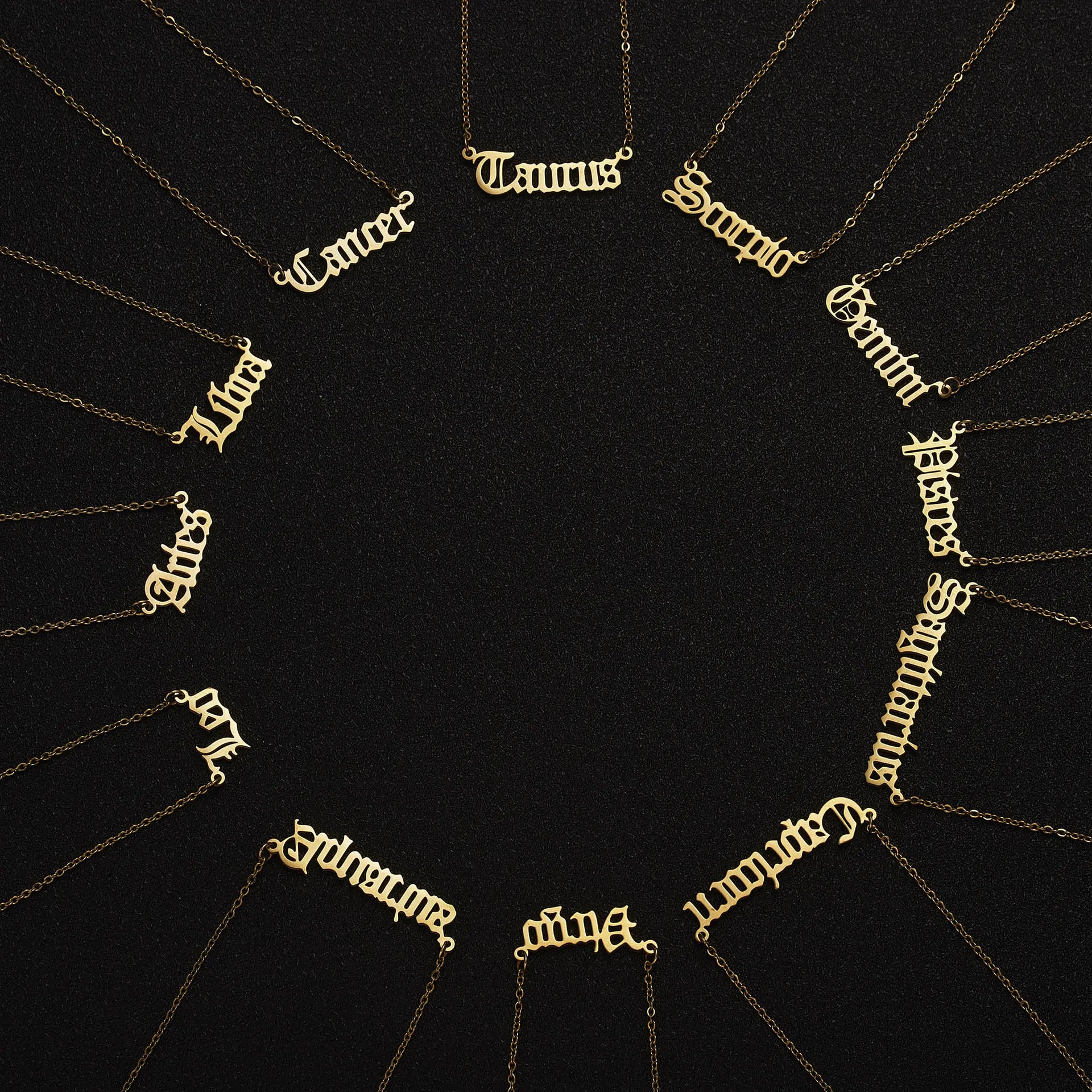 Trio Zodiac Sign Necklace