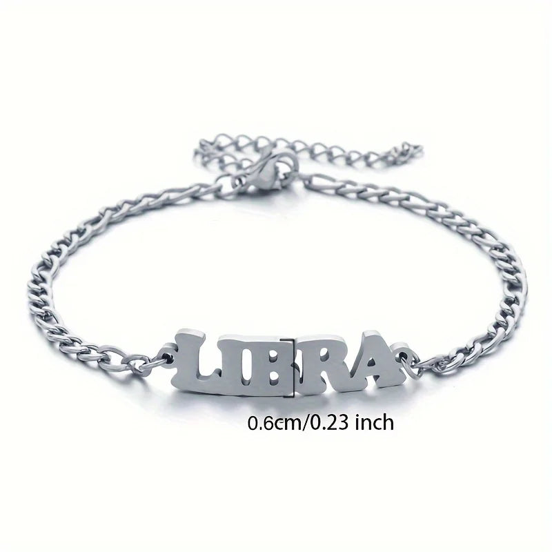 Stainless Steel Zodiac Sign Bracelet