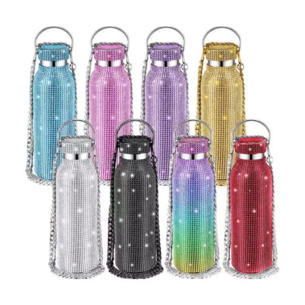 Thermal Rhinestone Water Bottle
