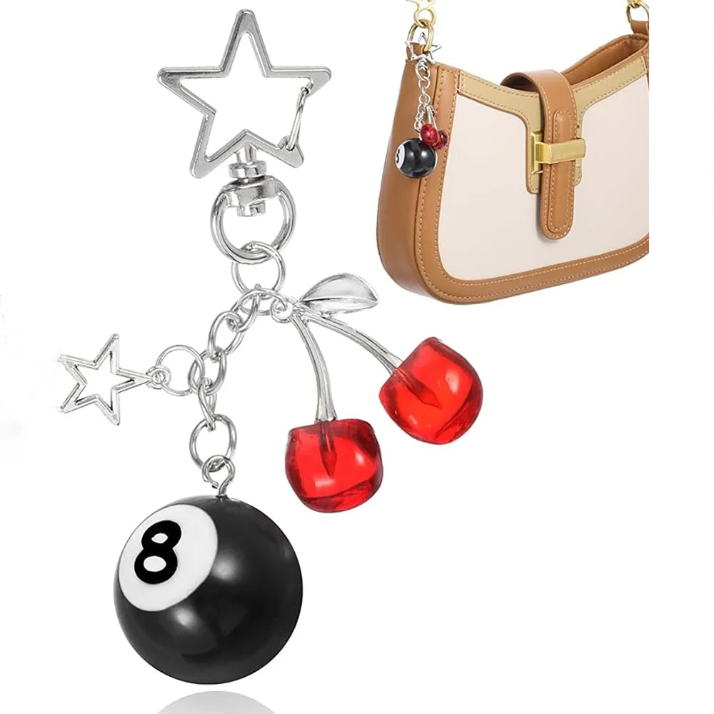8 Ball Bag charm/ Keychain
