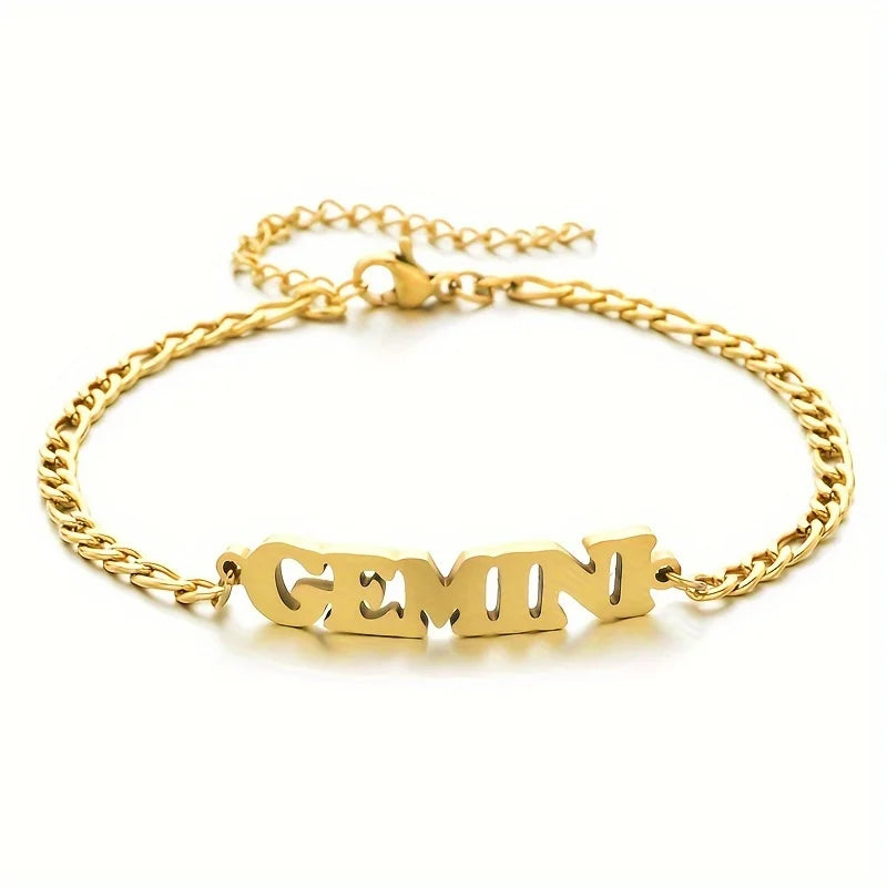 Stainless Steel Zodiac Sign Bracelet