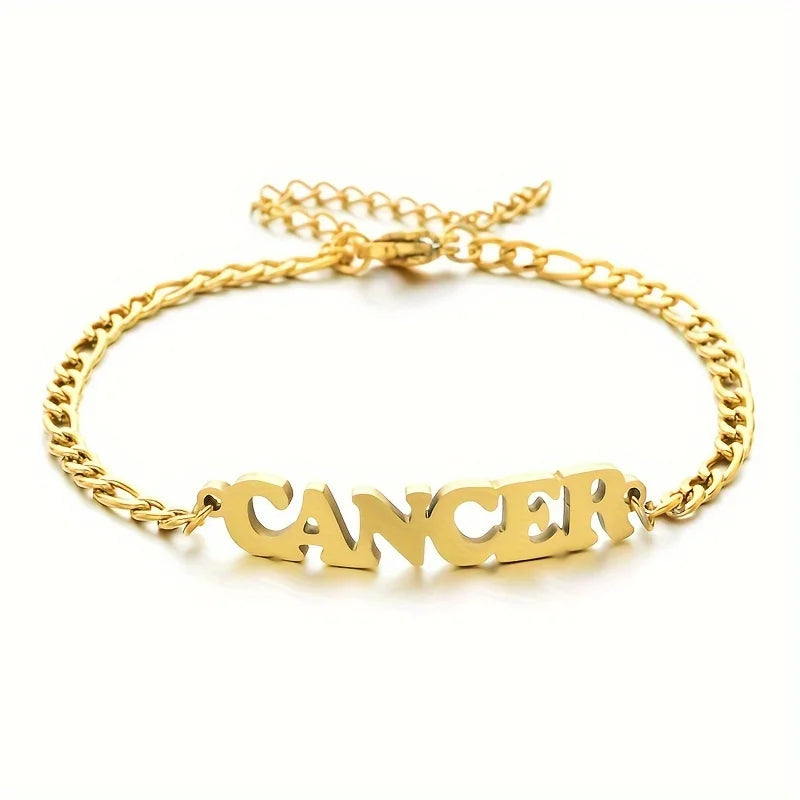 Stainless Steel Zodiac Sign Bracelet