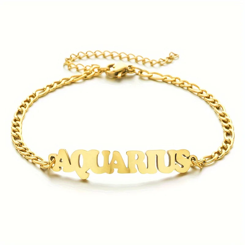 Stainless Steel Zodiac Sign Bracelet