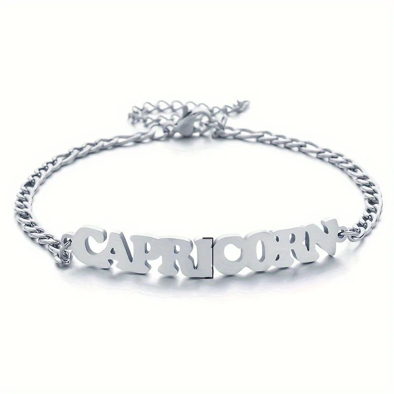 Stainless Steel Zodiac Sign Bracelet