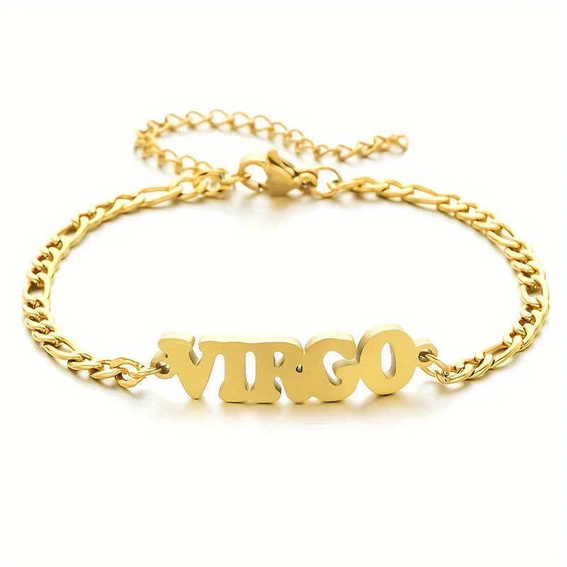 Stainless Steel Zodiac Sign Bracelet