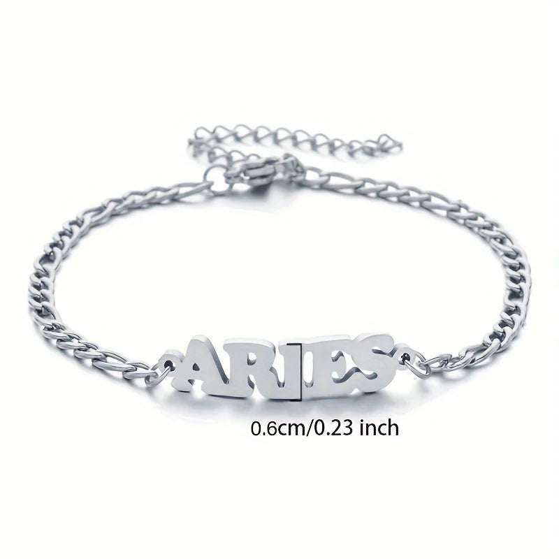 Stainless Steel Zodiac Sign Bracelet