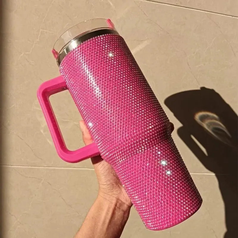 40oz Rhinestone Tumbler With Straw