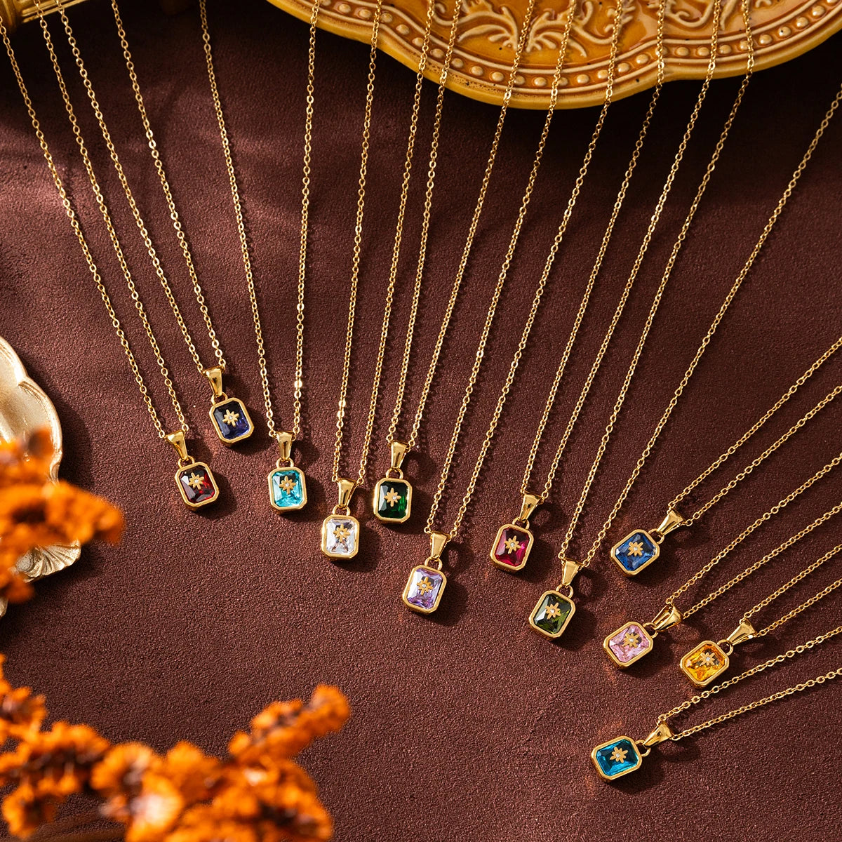 North Star Birthstone Necklace