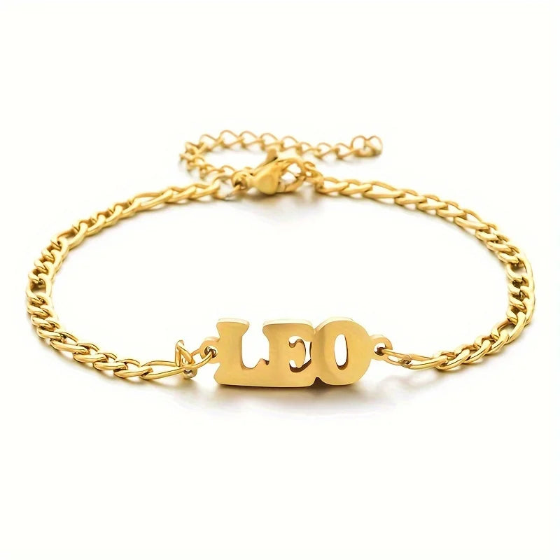 Stainless Steel Zodiac Sign Bracelet