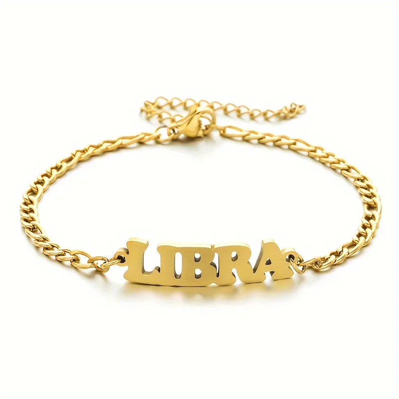 Stainless Steel Zodiac Sign Bracelet