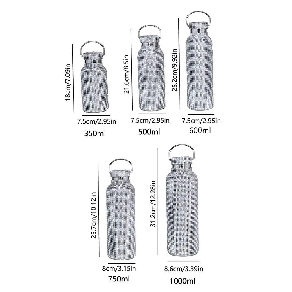 Thermal Rhinestone Water Bottle