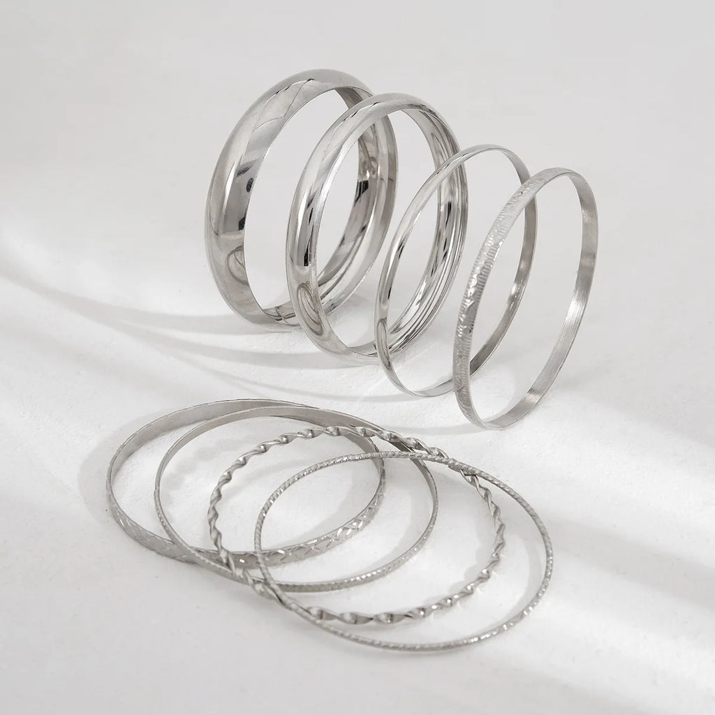 Stainless Steel Bracelets Set
