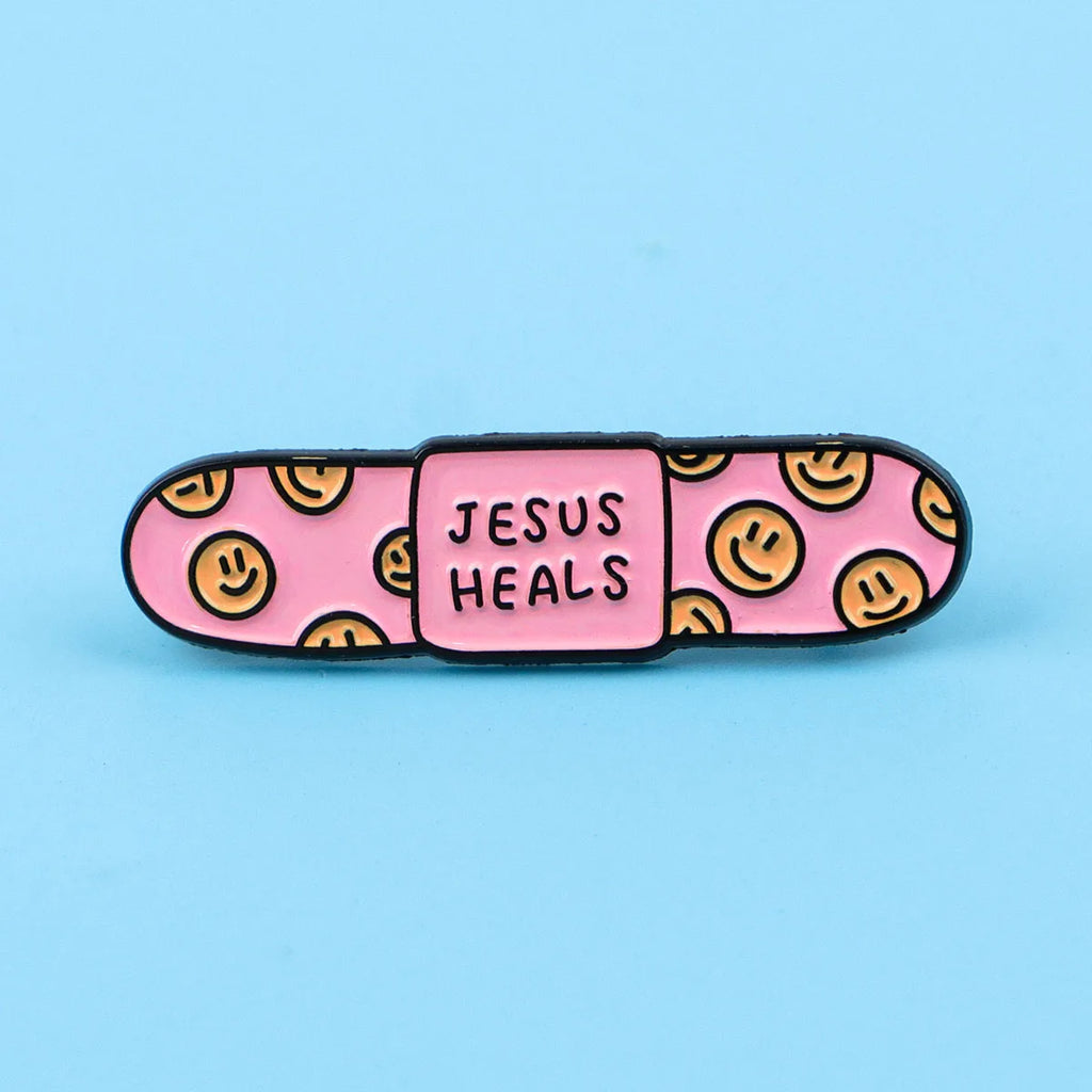 Jesus Heals Band-Aid Enamel Pins