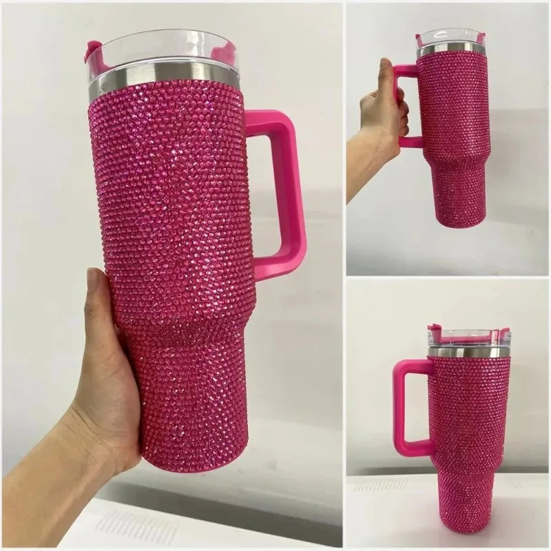 40oz Rhinestone Tumbler With Straw