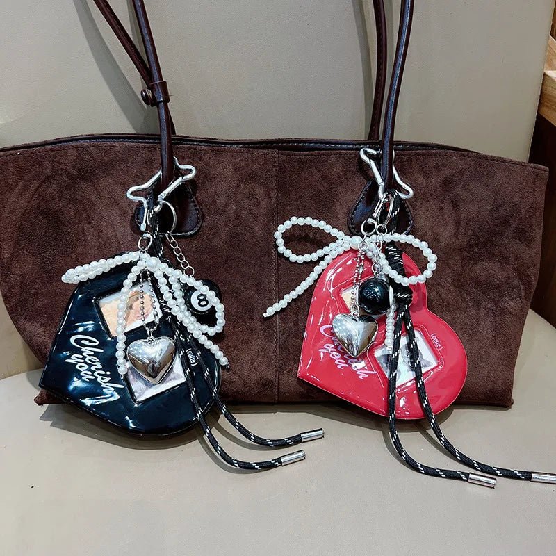 Heart Photo Album Bag Charm/ Keychain