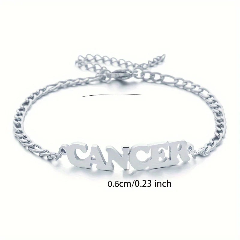 Stainless Steel Zodiac Sign Bracelet