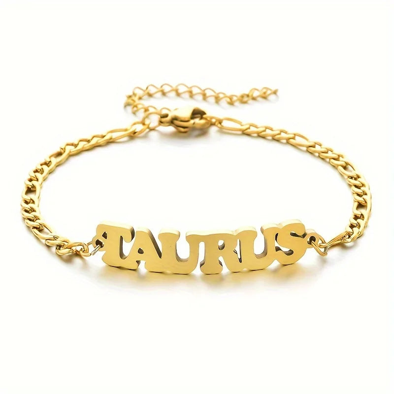 Stainless Steel Zodiac Sign Bracelet