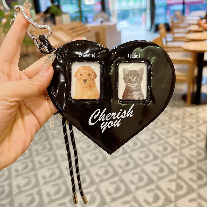 Heart Photo Album Bag Charm/ Keychain