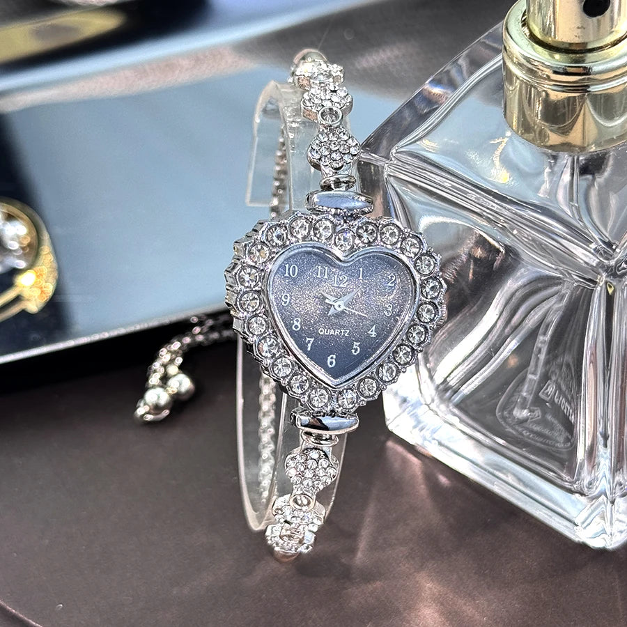 Heart-Shaped Crystal Watch