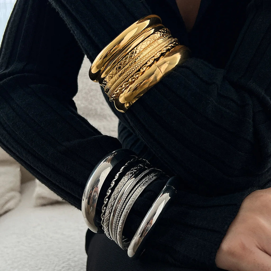 Stainless Steel Bracelets Set