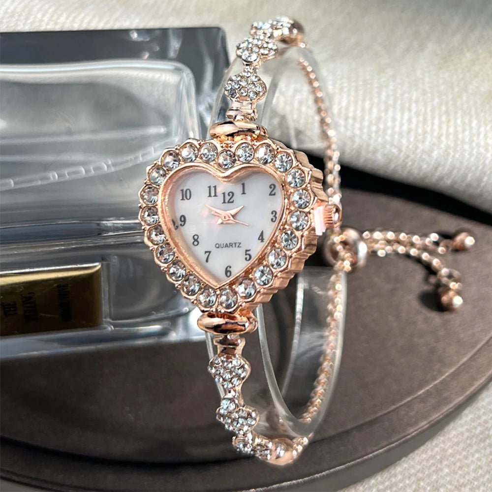Heart-Shaped Crystal Watch
