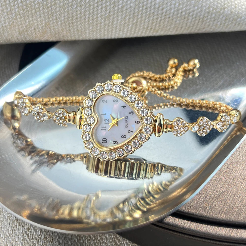 Heart-Shaped Crystal Watch