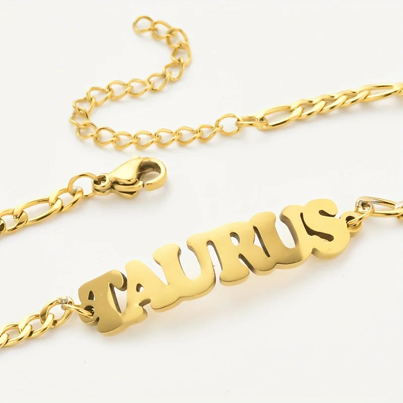 Stainless Steel Zodiac Sign Bracelet