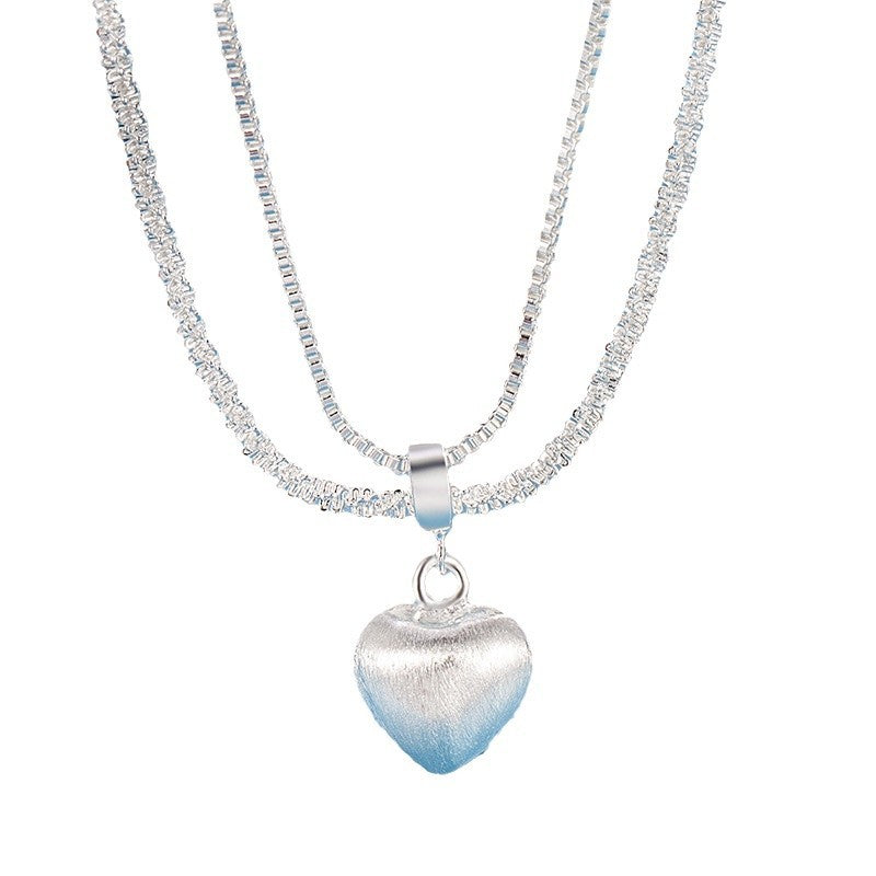 Double Layer Heart Pendant Necklace