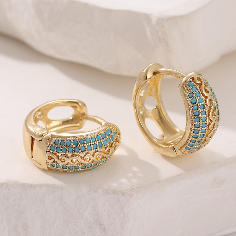 Turquoise Loop Earrings