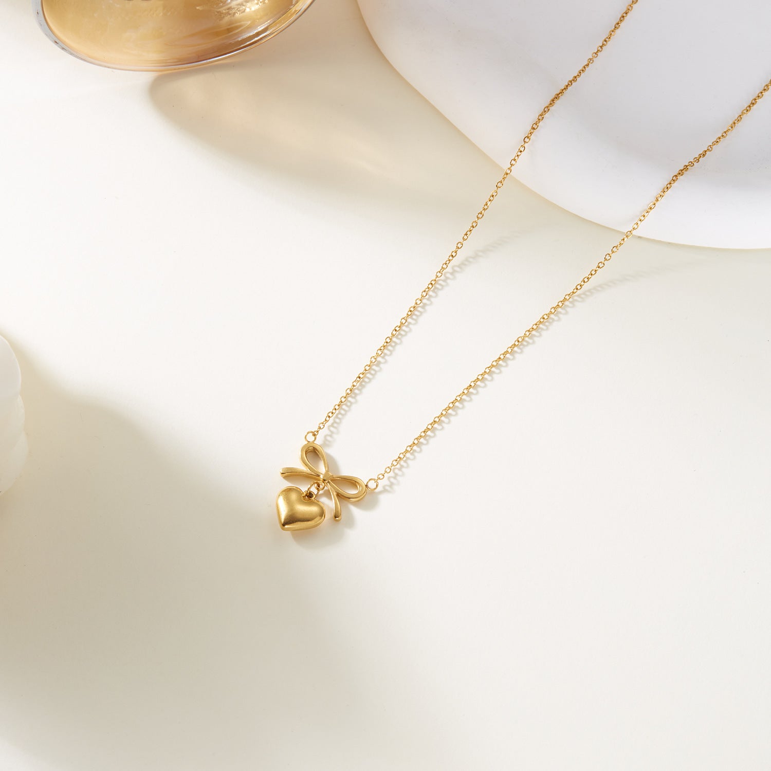 Heart & Bowknot Necklace