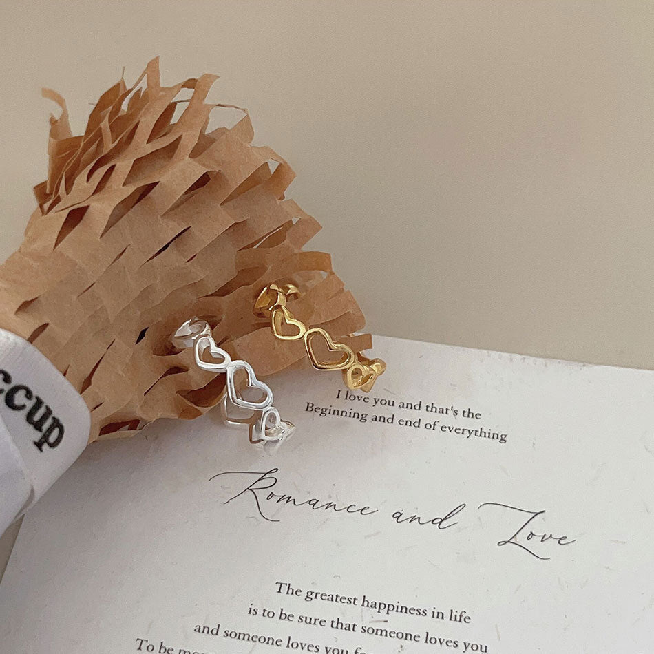 Connected Open Heart Ring