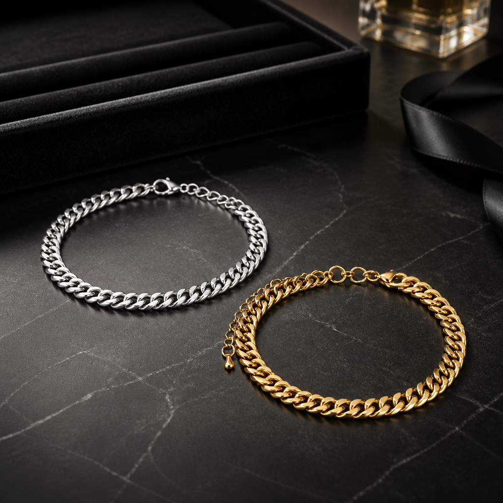Double-Link Curb Chain Bracelet⛓️
